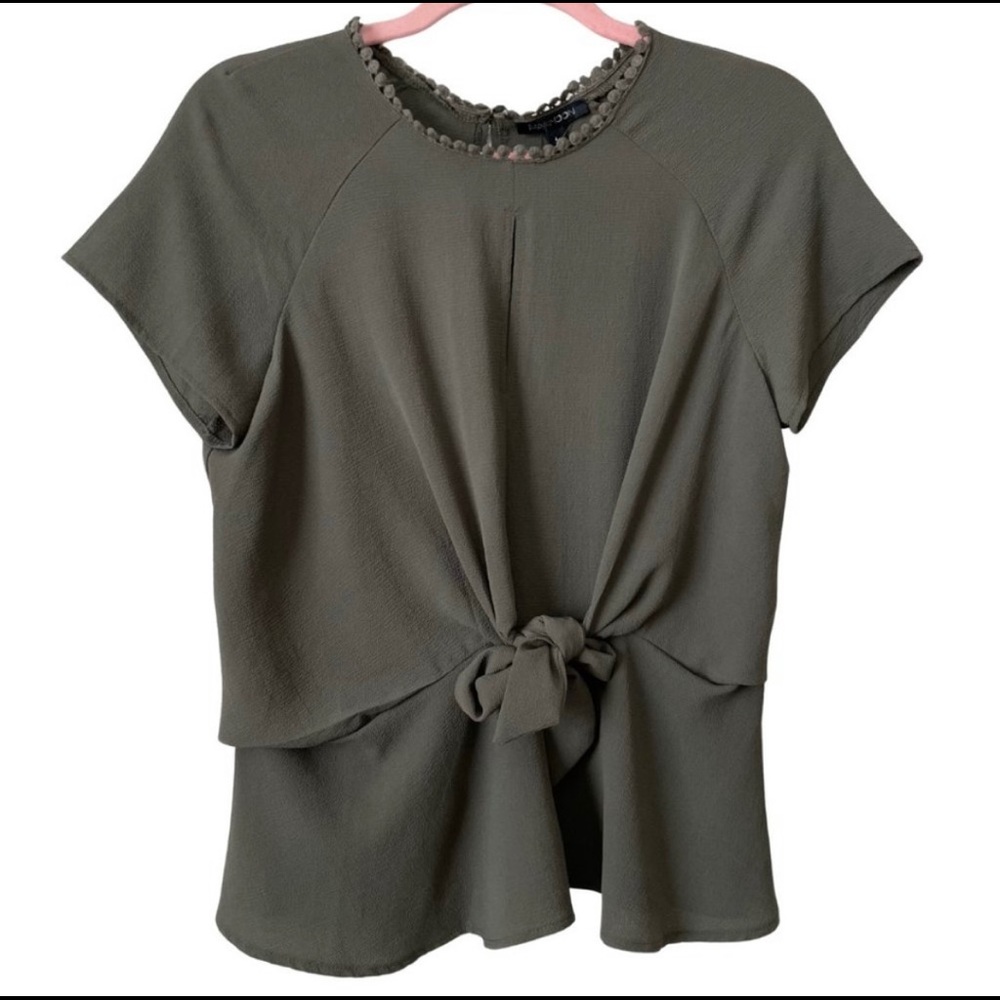 Papermoon Front Tie Gauzy Blouse